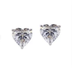 Camden Heart Studs White Gold -Lustre Jewelry Shop 20102 2 a 1