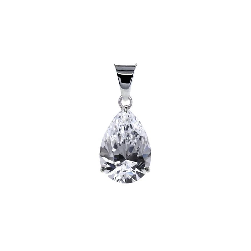 Cecile Pear Pendant 9K White Gold 4 Cecile Pear Pendant 9K White Gold - Image 2