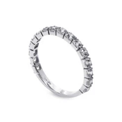 Raina Round Eternity Ring White Gold -Lustre Jewelry Shop 20547 B