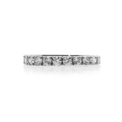 Raina Round Eternity Ring White Gold -Lustre Jewelry Shop 20547 a