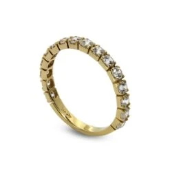 Raina Round Eternity Ring Yellow Gold -Lustre Jewelry Shop 20547 b 1
