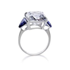 Gemma Sapphire Cocktail 9K White Gold 10 Gemma Sapphire Cocktail 9K White Gold -Lustre Jewelry Shop 20901 b 1