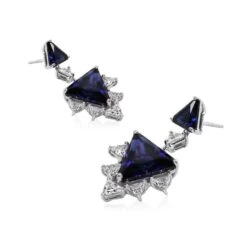 Syilx Sapphire Drops White Gold Plated -Lustre Jewelry Shop 22757 1 b3