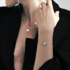 Celestia Bracelet White Gold Plated 12 Celestia Bracelet White Gold Plated -Lustre Jewelry Shop 23771 1 C