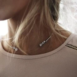 Izar Choker White Gold Plated -Lustre Jewelry Shop 23789 1 c