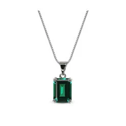 Fulton Emerald Green Necklace White Gold 16 Fulton Emerald Green Necklace White Gold -Lustre Jewelry Shop 23910 15