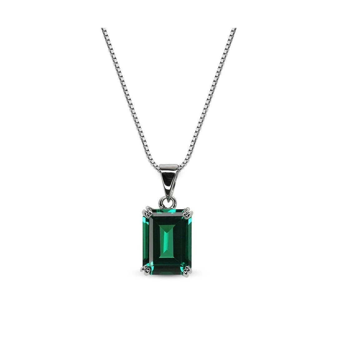 Fulton Emerald Green Necklace White Gold 7 Fulton Emerald Green Necklace White Gold - Image 6