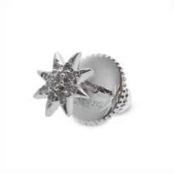 Comet Stud White Gold Plated -Lustre Jewelry Shop 23940 1 b
