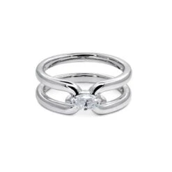 Jett Ring White Gold Plated -Lustre Jewelry Shop 24028 a 1