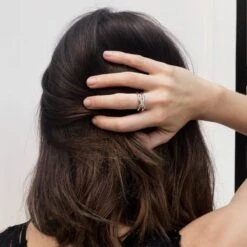 Jett Ring White Gold Plated -Lustre Jewelry Shop 24028 c 1