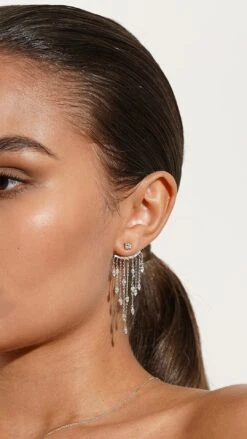 A-Lister Ear Jacket White Gold Plated -Lustre Jewelry Shop A LISTER 8S8S8SHSH