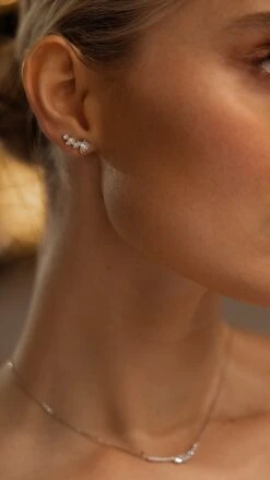 Abigail Studs White Gold Plated -Lustre Jewelry Shop ABIGAIL 878AA1