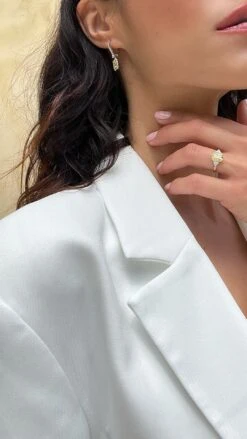 Alma Canary Radiant Ring 9K White Gold -Lustre Jewelry Shop ALMA CANARY RADIANT RING 37377232