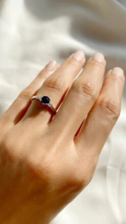 Adeline Ring 0.50ct Sapphire 18K White Gold