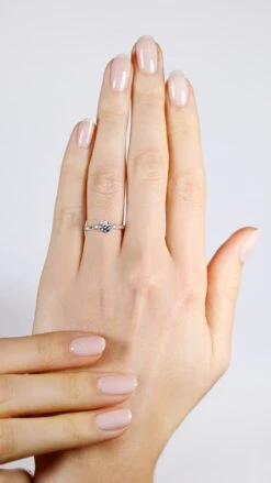 Adina Ring 18K White Gold 8 Adina Ring 18K White Gold -Lustre Jewelry Shop Adeline BDR2984 HAND WG WS