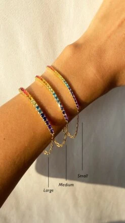 Aimee Rainbow Bracelet 18K Gold Vermeil 12 Aimee Rainbow Bracelet 18K Gold Vermeil -Lustre Jewelry Shop AimeeBracelet all LS