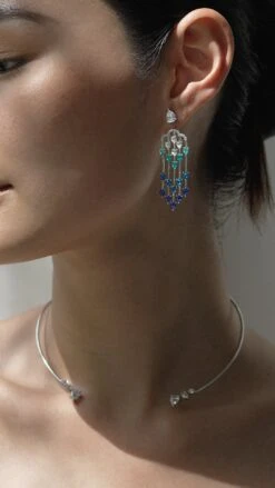 Izar Choker White Gold Plated -Lustre Jewelry Shop Alba Chandeliers Sapphire Rain Silver 8AJA