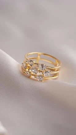 Alba Ring 18K Gold Vermeil -Lustre Jewelry Shop Alba Ring 18K Gold Vermeil 98UKJSD