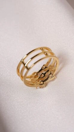 Alba Ring 18K Gold Vermeil -Lustre Jewelry Shop Alba Ring 18K Gold Vermeil IUHD