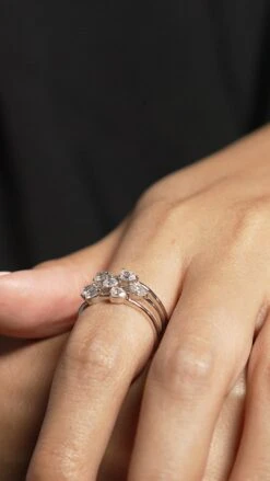 Alba Ring White Gold Plated -Lustre Jewelry Shop Alba Ring Silver 439322