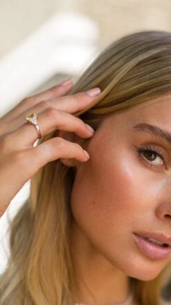 Alma Canary Radiant Ring 9K White Gold -Lustre Jewelry Shop AlmaCanaryRadiantRing12221