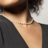 Lizzy Pearl Necklace 18K Gold Vermeil -Lustre Jewelry Shop Almond Shape Pearl Necklace 777332