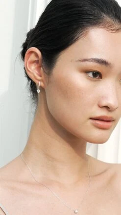 Amare Heart Hoops White Gold Plated -Lustre Jewelry Shop Amare Heart Hoops Silver 9EE9SSSA