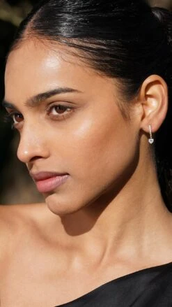 Amare Heart Hoops 18K Gold Vermeil -Lustre Jewelry Shop Amare YG 9D8KJSS2