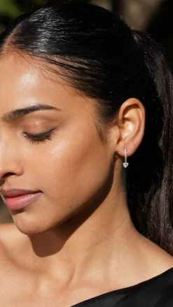 Amare Heart Hoops 18K Gold Vermeil -Lustre Jewelry Shop Amare YG DUIUD7SS