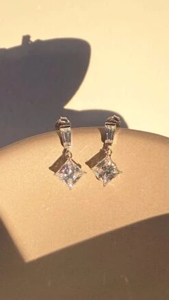 Amberley Baguette Princess Drop Earrings -Lustre Jewelry Shop AmberleyDrops still 7f5f528b 705f 4a34 88d7 73b2acc7ef75