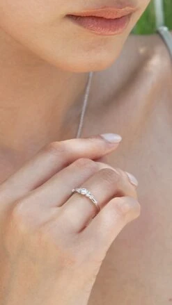 Ambra Ring White Gold Plated -Lustre Jewelry Shop Ambra Ring Silver 4848DHDH