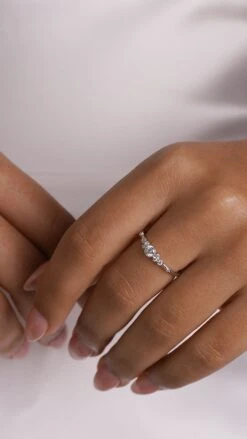 Ambra Ring White Gold Plated -Lustre Jewelry Shop Ambra Ring White Gold Plated 09OIAA