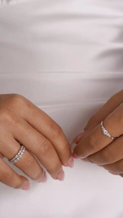 Ambra Ring White Gold Plated -Lustre Jewelry Shop Ambra Ring White Gold Plated 989LKS