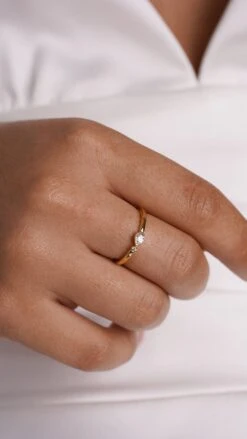 Andie Ring 18K Gold Vermeil -Lustre Jewelry Shop Andie Ring 18K Gold Vermeil 09090S