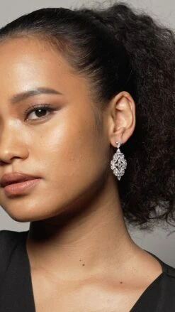 Antoinette Chandeliers White Gold Plated -Lustre Jewelry Shop Antoinette Chandeliers 3726999