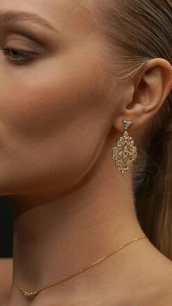 Antoinette Chandeliers 18K Gold Vermeil -Lustre Jewelry Shop Antoinette Chandeliers Gold Vermeil IJDSS