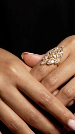 Antoinette Ring 18K Gold Vermeil -Lustre Jewelry Shop Antoinette Ring Gold Vermeil 73837wshhs