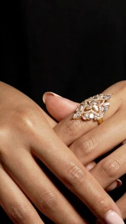 Antoinette Ring 18K Gold Vermeil -Lustre Jewelry Shop Antoinette Ring Gold Vermeil 998SAJKJAKA