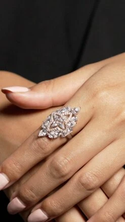 Antoinette Ring White Gold Plated -Lustre Jewelry Shop Antoinette Ring White Gold 728728SJHSJH