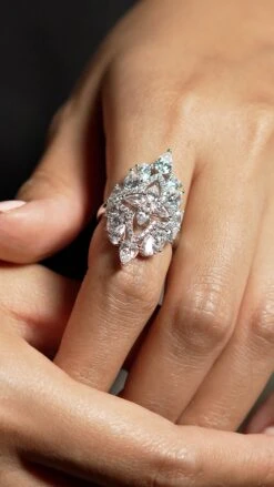 Antoinette Ring White Gold Plated -Lustre Jewelry Shop Antoinette Ring White Gold 93839JHSSH