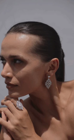 Antoinette Ring White Gold Plated -Lustre Jewelry Shop AntoinetteRing4