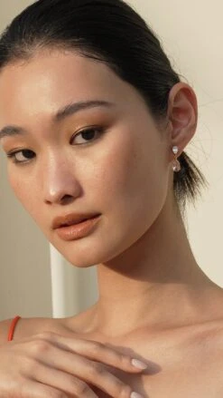 Arabella Morganite Earrings 18K Gold Vermeil -Lustre Jewelry Shop Arabella Morganite Earrings Gold Vermeil 8S8S8A