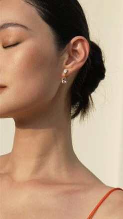 Arabella Morganite Earrings 18K Gold Vermeil -Lustre Jewelry Shop Arabella Morganite Earrings Gold Vermeil A7S7S7