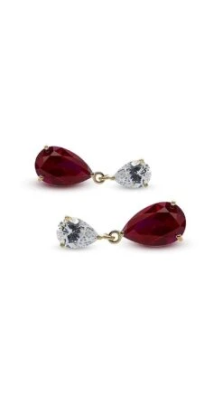 Arabella Ruby Earrings White Gold -Lustre Jewelry Shop Arabella Ruby Earrings White Gold 9DD9S