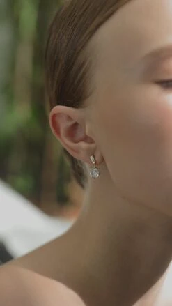 Athena Baguette Round Drops Yellow Gold -Lustre Jewelry Shop Athena Baguette Round Drops Yellow Gold OID09SAA