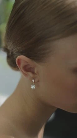 Athena Baguette Round Drops Yellow Gold -Lustre Jewelry Shop Athena Baguette Round Drops Yellow Gold OJKJS98