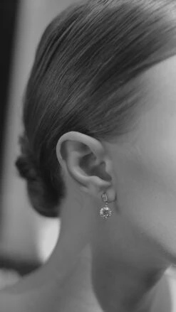 Athena Baguette Round Drops White Gold -Lustre Jewelry Shop Athena Baguette Round Drops Yellow Gold UID78S87