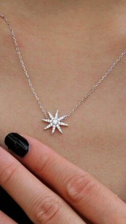 Atrias Necklace White Gold Plated 17 Atrias Necklace White Gold Plated -Lustre Jewelry Shop Atrias Necklace Silver DIUUIDS89