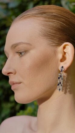 Brady Sapphire Earrings White Gold Plated -Lustre Jewelry Shop BRADY SAPPHIRE EARRINGS 89S9SJK