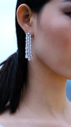 Brielle Oval Chandelier Earrings White Gold Plated -Lustre Jewelry Shop BRIELLE OVAL CHANDELIER EARRINGS d89djs